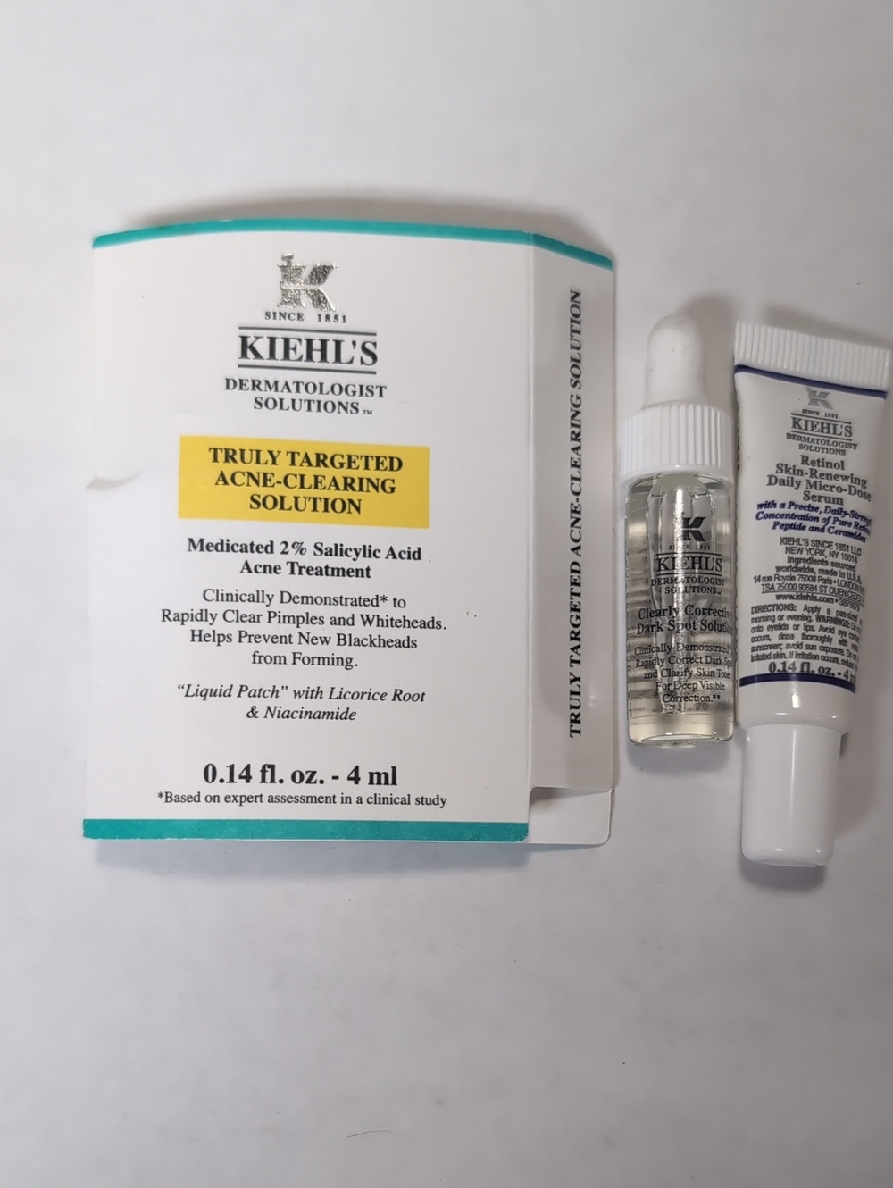 Kiehl's Sample Pack w/Targeted Acne-Clearing Solution